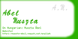 abel muszta business card